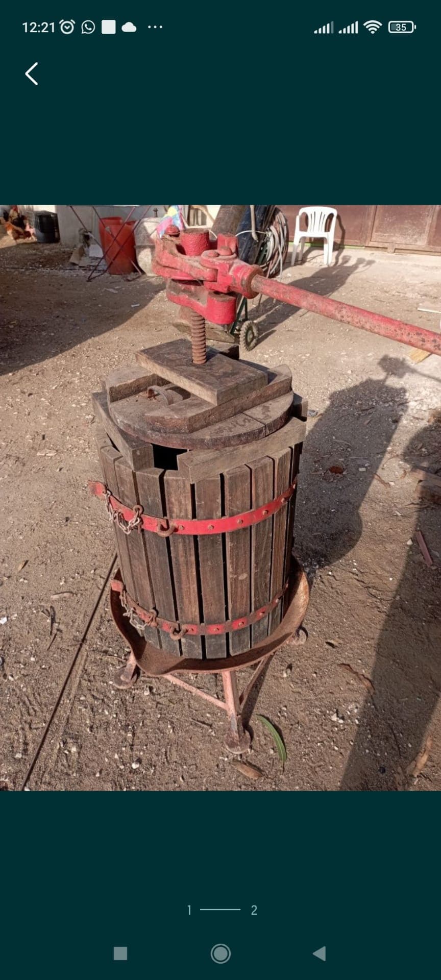 Prensa para espremer  uvas como novo 100kg