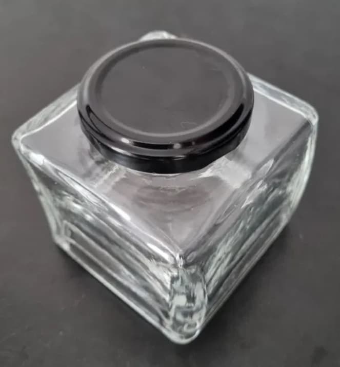 1650 Frascos Alimentar Deluxe Onda Empilhável 212ml com Tampa Preta