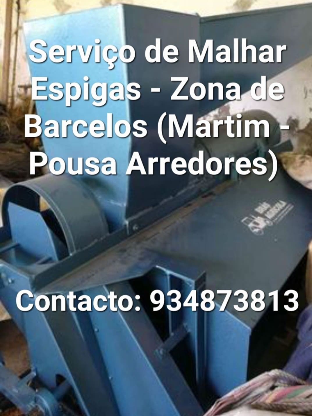 Serviço de malhar espigas
