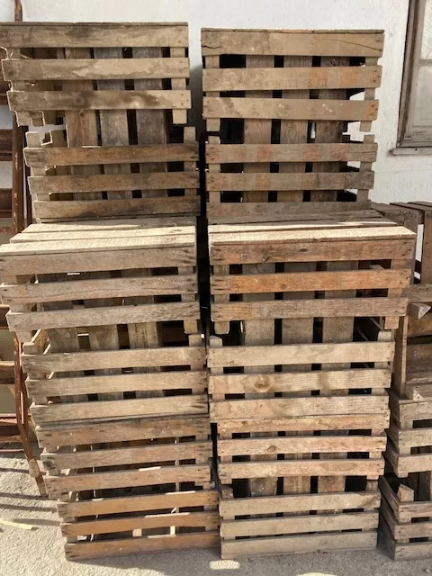 Caixas da fruta em madeira